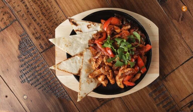 Sizzling kana fajitad